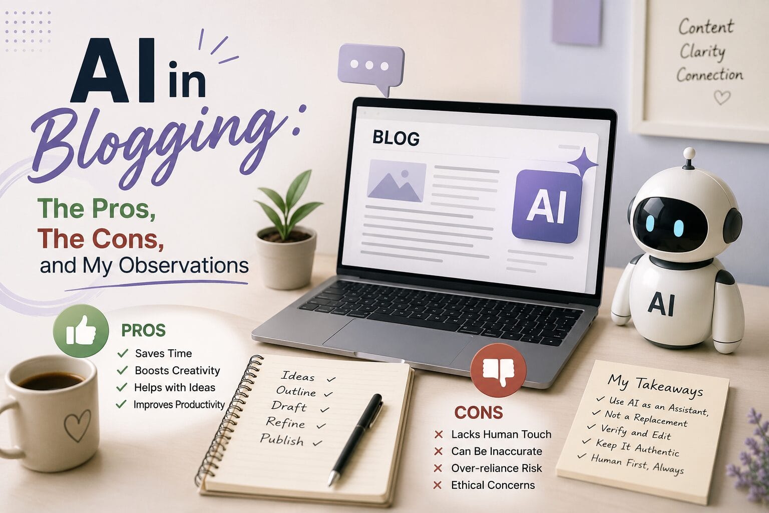 AI in Blogging: The Pros, The Cons, and My Observations
