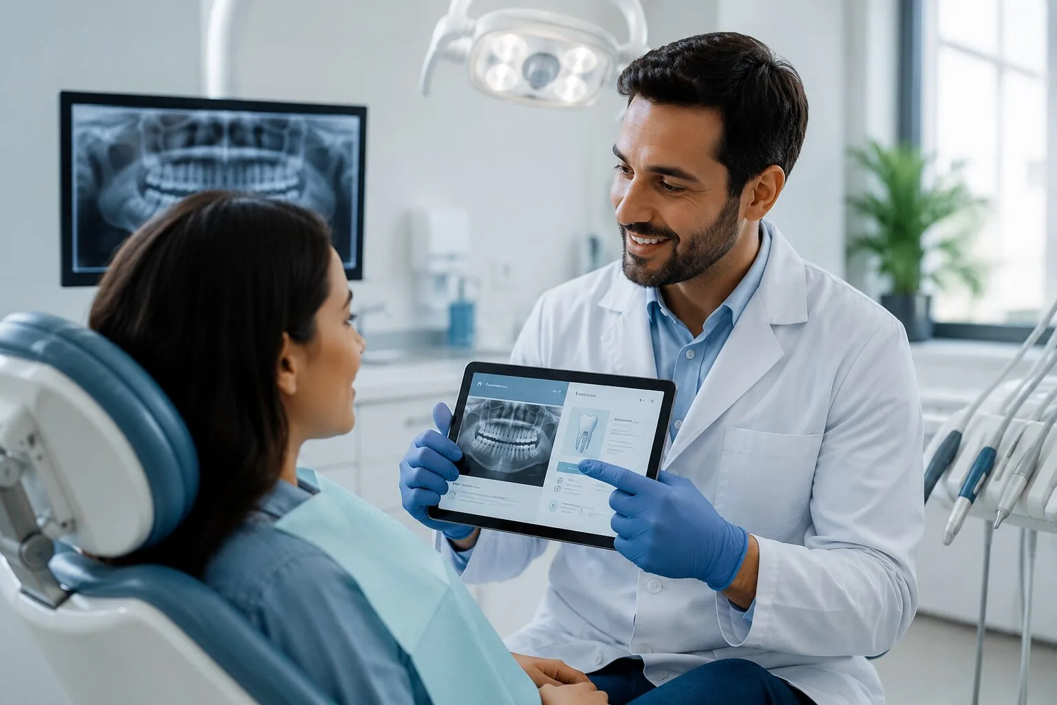 Dental consultation in a modern clinic