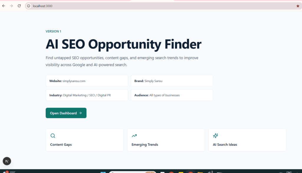 AI SEO Opportunity Finder