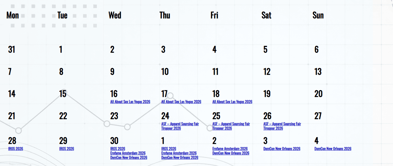 Trade Shows & Industry events Calendar